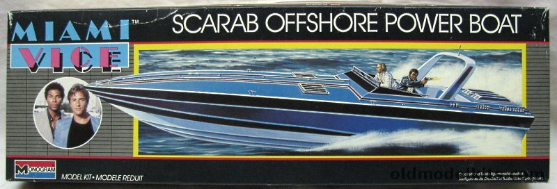 Monogram 1/36 Miami Vice Wellcraft Scarab Offshore Power Boat, 3104 plastic model kit